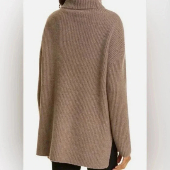 Nordstrom Women's Signature Funnel Neck Tunic Lux Sweater 100%‎ Cashmere S NWOT - Picture 2 of 11